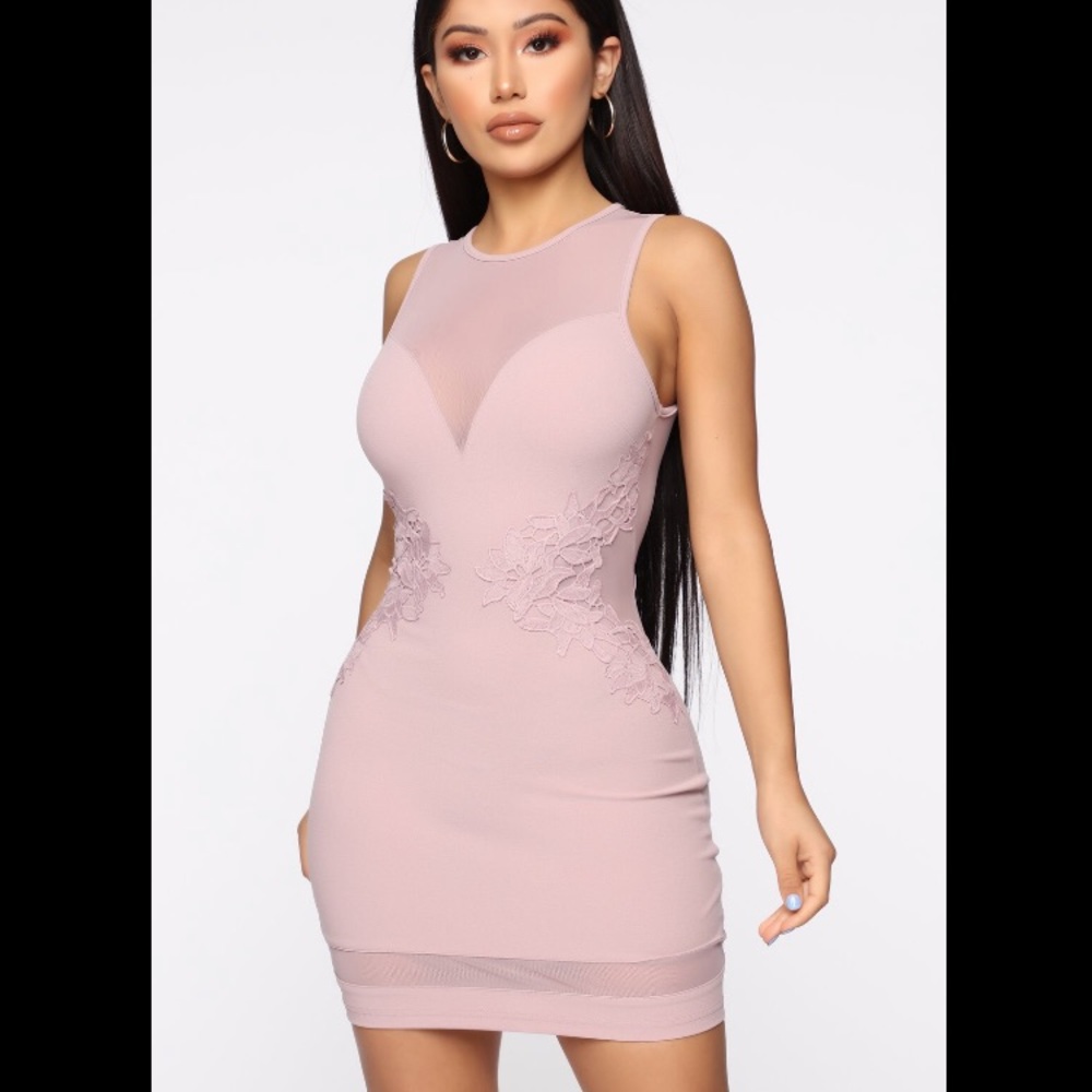 Fashion Nova- embroidered dress